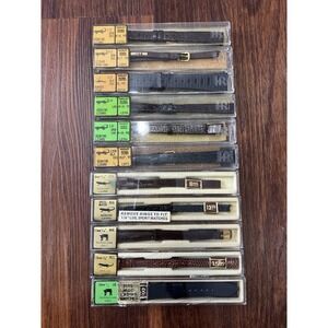 Hadley Roma 11 Count Replacement Watch Straps Genuine Calfskin N Lizard Skin NOS